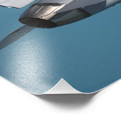 Een F-16-gevecht tegen valk tijdens de vlucht Foto Afdruk (Hoek)