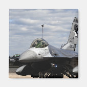 Een F-16-strijder tegen valk Magneet (Voorkant)