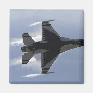 Een F-16-strijder tegen valk trekt hoge G's Magneet