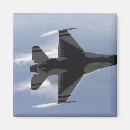 Een F-16-strijder tegen valk trekt hoge G's Magneet (Voorkant)