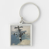 Een F-16-strijder tegen valkrefuels Sleutelhanger (Voorkant)