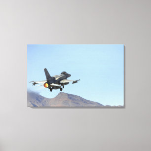 Een F-16E uit de Verenigde Arabische Emiraten Canvas Afdruk