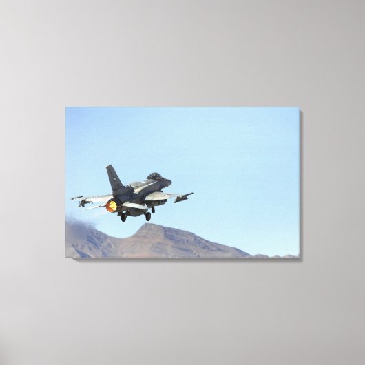 Een F-16E uit de Verenigde Arabische Emiraten Canvas Afdruk (Voorkant)