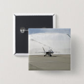 Een F-18-vliegtuig Vierkante Button 5,1 Cm (Voorkant /achterkant)