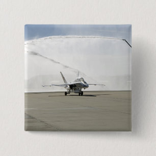 Een F-18-vliegtuig Vierkante Button 5,1 Cm