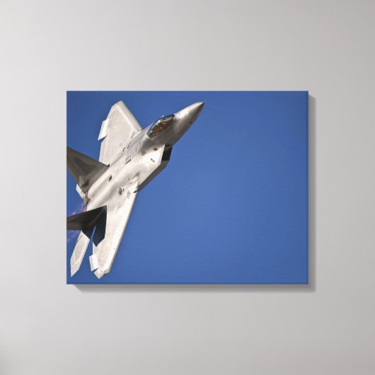 Een F-22 Raptor-vliegtuig Canvas Afdruk (Voorkant)
