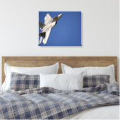 Een F-22 Raptor-vliegtuig Canvas Afdruk (Insitu (Slaapkamer))