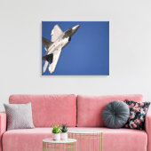 Een F-22 Raptor-vliegtuig Canvas Afdruk (Insitu (Woonkamer))
