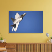Een F-22 Raptor-vliegtuig Canvas Afdruk (Insitu (Woonkamer))