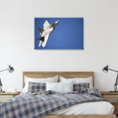 Een F-22 Raptor-vliegtuig Canvas Afdruk (Insitu (Slaapkamer))
