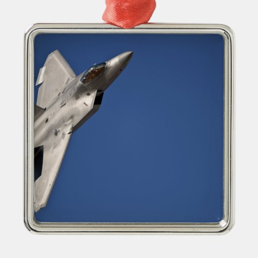 Een F-22 Raptor-vliegtuig Metalen Ornament (Voorkant)