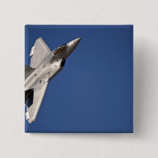 Een F-22 Raptor-vliegtuig Vierkante Button 5,1 Cm (Voorkant)