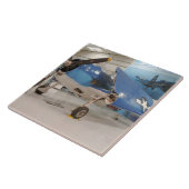 Een F-6F Hellcat-gevechtsvliegtuig uit de Tweede W Tegeltje (Zijkant)