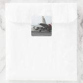 Een F/A-18C-Hornet uit de cockpit 2 Vierkante Sticker (Tas)