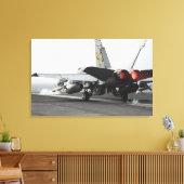Een F/A-18C-Hornet uit de cockpit Canvas Afdruk (Insitu (Woonkamer))