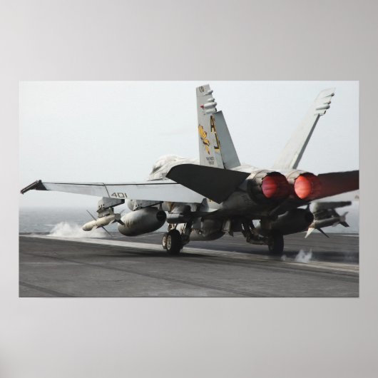Een F/A-18C-Hornet uit de cockpit Poster (Voorkant)