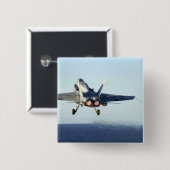 Een F/A-18C-Hornet uit de cockpit Vierkante Button 5,1 Cm (Voorkant /achterkant)