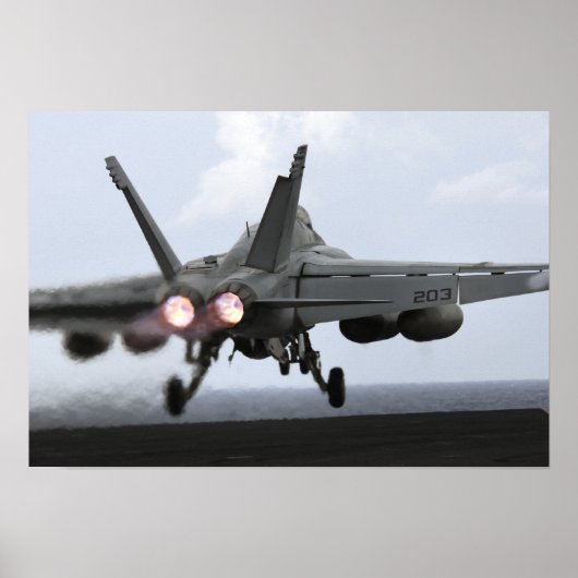 Een F/A-18E Super Hornet-draagraketten Poster (Voorkant)