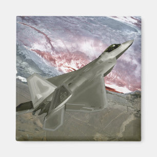 Een F/A-22 Raptor voert een opleidingsmissie Magneet