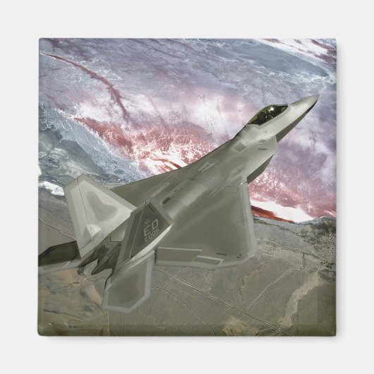 Een F/A-22 Raptor voert een opleidingsmissie Magneet (Voorkant)