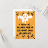 Een "fa-boo-lous halloween" wens kaart (Voorkant / Achterkant in situ)
