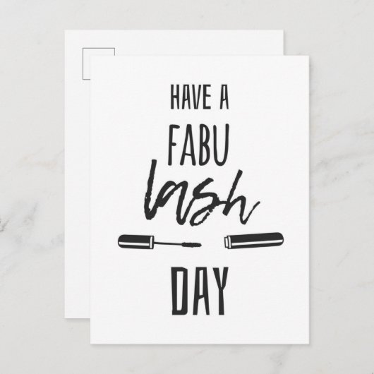Een Fabu Lash-dag Briefkaart (Voorkant / Achterkant)