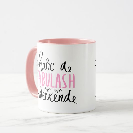 Een Fabulash Weekend Coffee Cup Mok (Voorkant links)