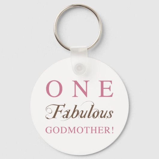 Eén Fabulous Godmoeder Gifts Sleutelhanger (Voorkant)