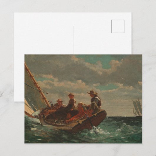 Een Fair Wind Canvas afdrukken Briefkaart (Voorkant / Achterkant)