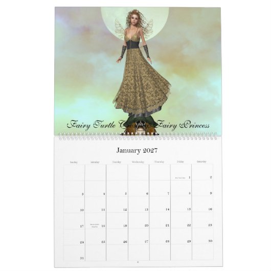 Een faire kruisende schildpad kalender (Jan 2027)