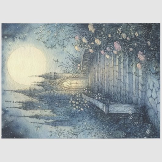 Een Fairy Moon Serie Ontwerp #10 Tissuepapier (Voorkant)