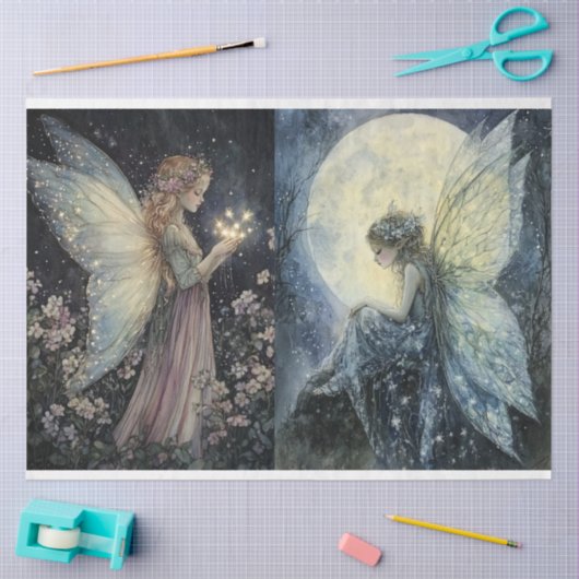 Een Fairy Moon Serie Ontwerp #7 Tissuepapier (Craft)