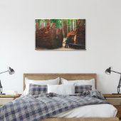 Een Fallen Giant, Humboldt State Park Canvas Afdruk (Insitu (Slaapkamer))