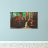 Een Fallen Giant, Humboldt State Park Canvas Afdruk (Insitu (Houten vloer))