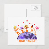 Eén familie - Aarde Briefkaart (Voorkant / Achterkant)