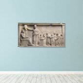 Een familie die een stier opoffert aan Asclepius Canvas Afdruk (Insitu (Houten vloer))