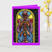 EEN FAMILIE DIE SAMEN VERBLIJF SAMEN BIDT KAART (Gele Bloem)