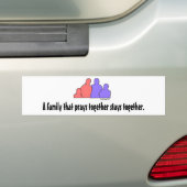 Een familie die samenwerkt bumpersticker (Op auto)