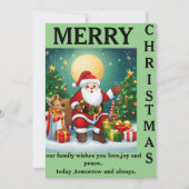 Een familie gevulde kerstzegen"KAART Feestdagenkaart (Voorkant)