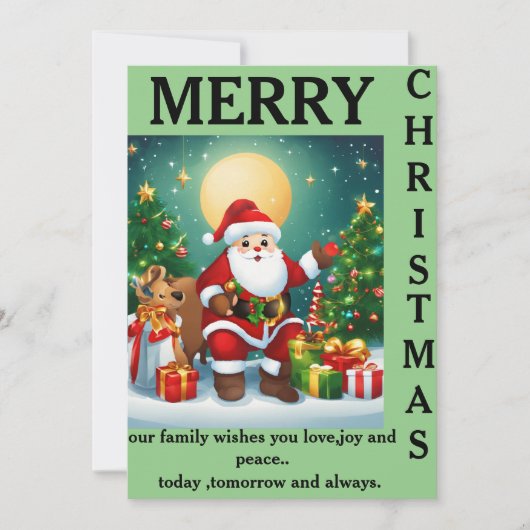 Een familie gevulde kerstzegen"KAART Feestdagenkaart (Voorkant)