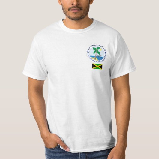 Eén familie kleine logo t-shirt (Voorkant)