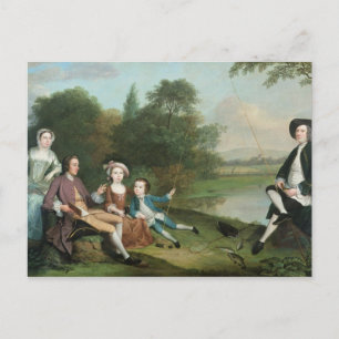 Een familie van Anglers, 1749 Briefkaart