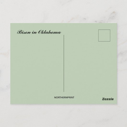 Een familie van bizons in Oklahoma Briefkaart (Achterkant)