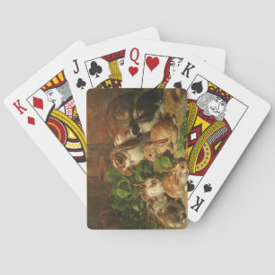 Een familie van konijnen door Alfred Richardson Ba Pokerkaarten