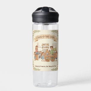 Een familie van voedselliefhebbers waterfles