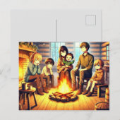 Een familiebijeenkomst briefkaart (Voorkant / Achterkant)