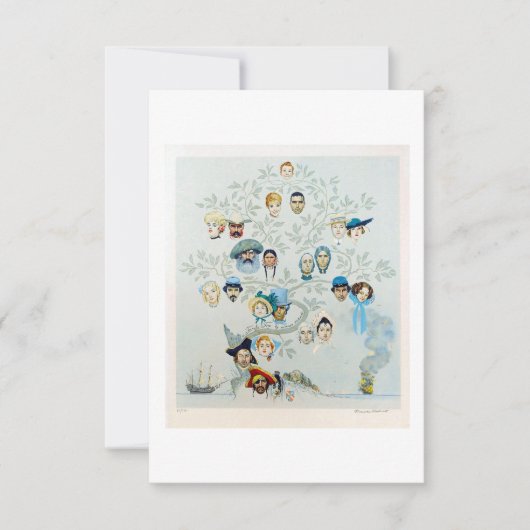 Een familieboom 1959-portret kaart (Voorkant)