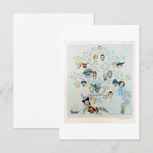 Een familieboom 1959-portret kaart (Voorkant / Achterkant)