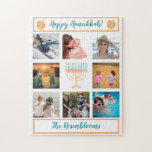 Een familiefoto Collage Hanukkah Gift Keepomwille  Legpuzzel<br><div class="desc">Van de Charm Design Studio: dit is een geweldig en uniek idee voor een cadeau van de Hanukkah — een puzzel met de foto van de familie — gemakkelijk gepersonaliseerd met favoriete foto's en eeuwig genoot als een keepasje. Dit is gesorteerd voor een 11x14-inch puzzel. Om het even welke vragen...</div>