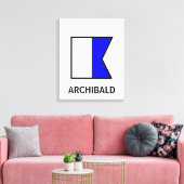 Een familienaam Nautische vlag Canvas Afdruk (Insitu (Woonkamer))